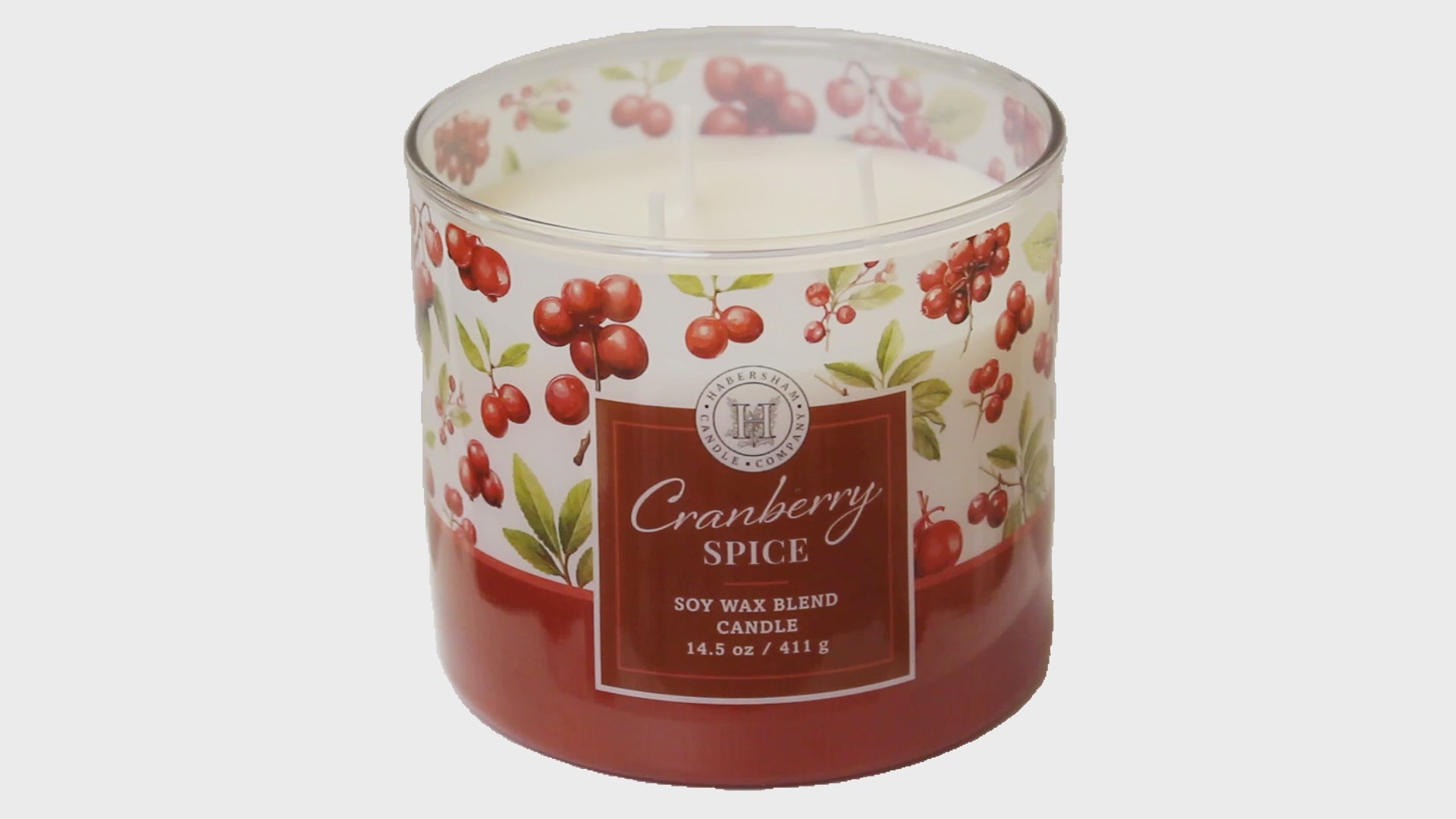 Cranberry Spice 3 Wick Scented Candle