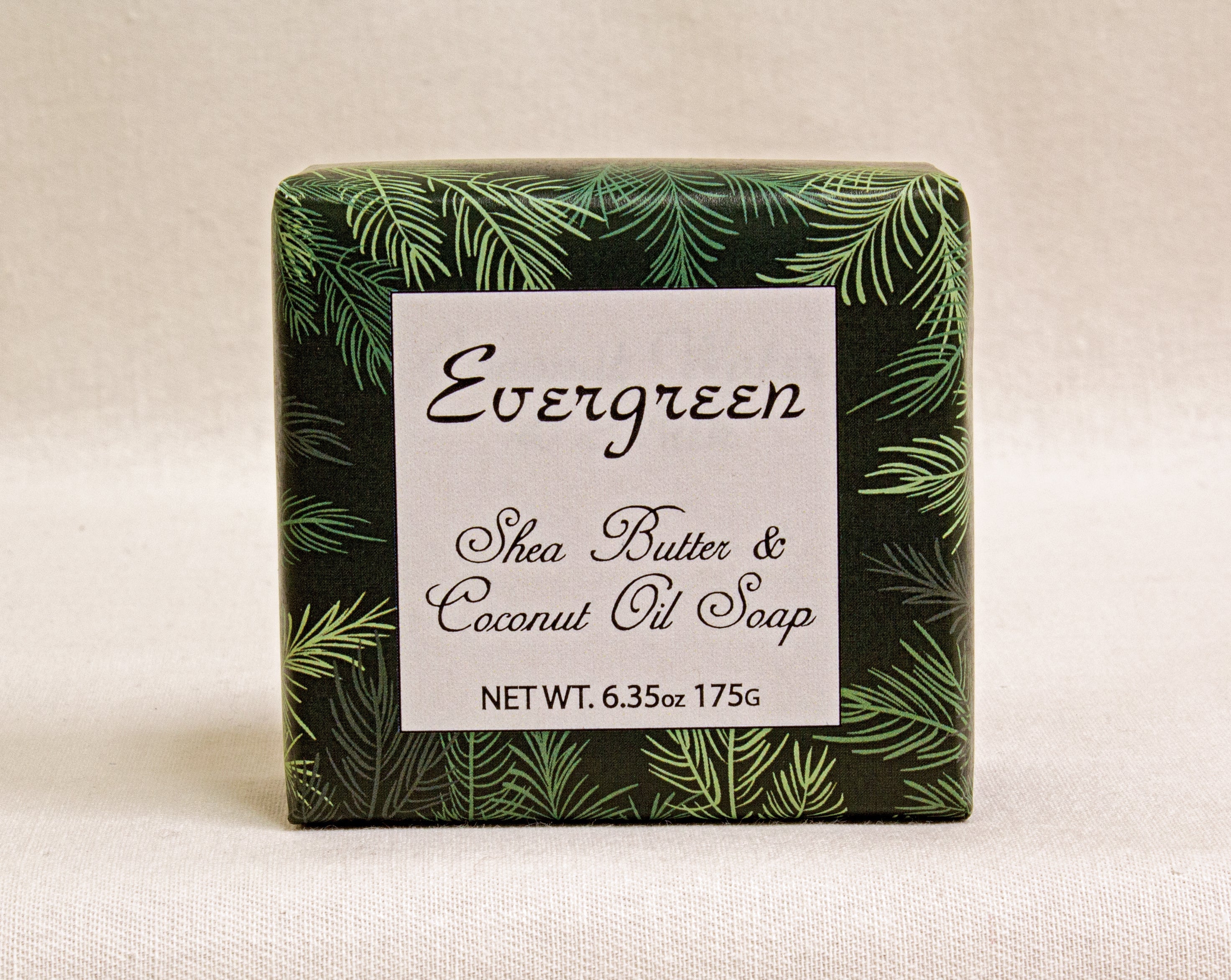 Evergreen Soap with Shea Butter &amp; Coconut Oil - 6 Pack Individually Wrapped Bars