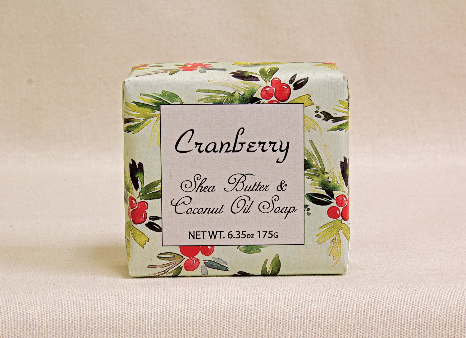 Cranberry Soap with Shea Butter &amp; Coconut Oil - 6 Pack Individually Wrapped Bars