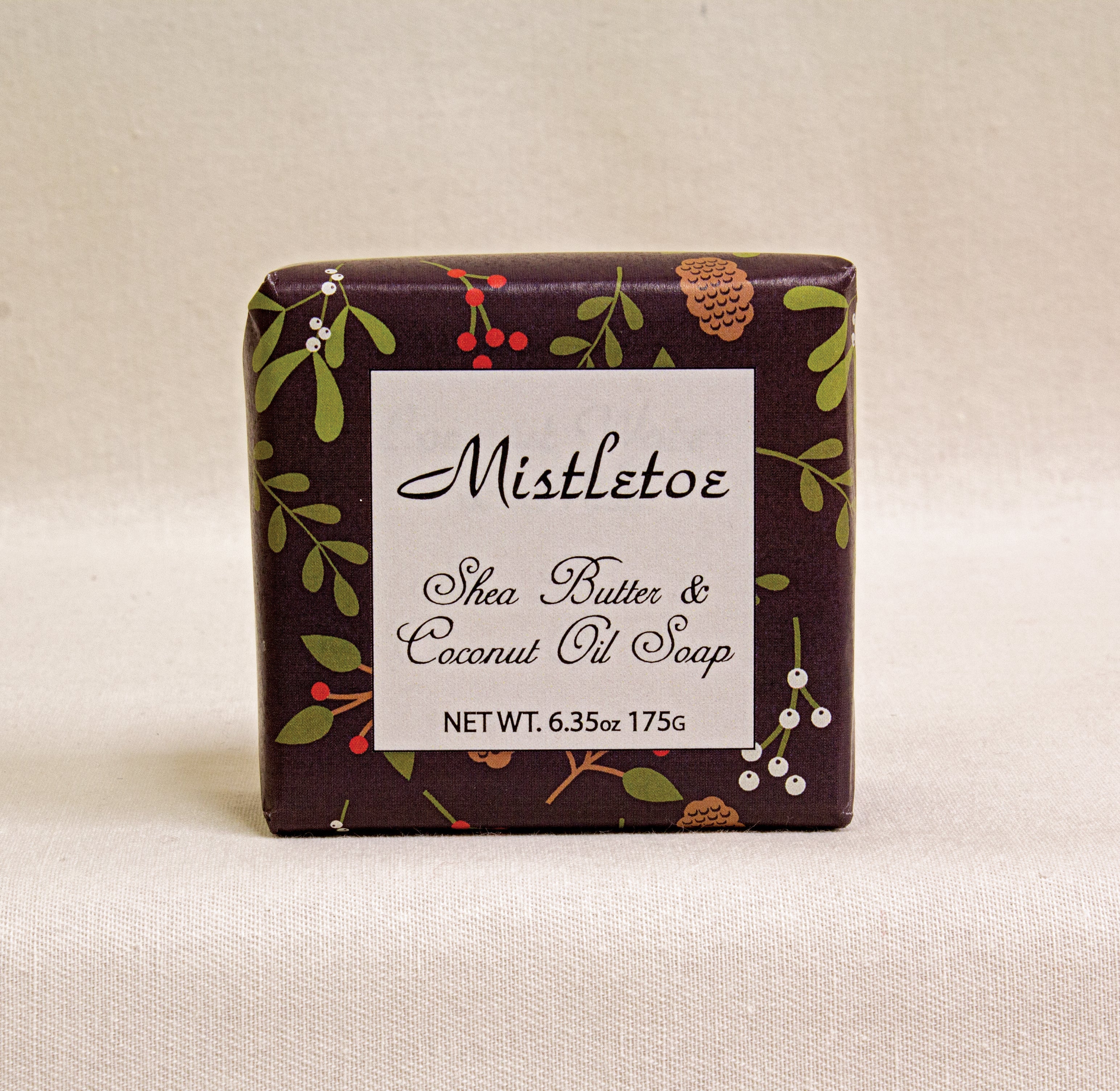 Mistletoe Soap with Shea Butter &amp; Coconut Oil  - 6 Individually Wrapped Bars